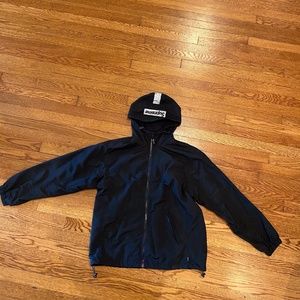 Supreme Black Zip-Up w reflective hood